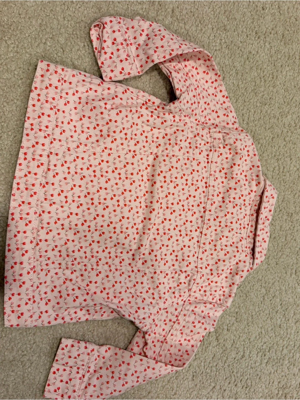Pink Floral Button-Up Jacket
